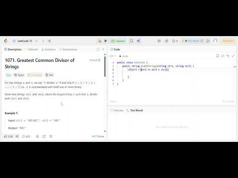 LeetCode Problem 1071: Greatest Common Divisor of Strings | Recursive GCD Solution in C# Explained