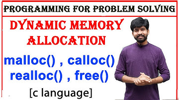 dynamic memory allocation | malloc function, calloc function, realloc function, free function | pps