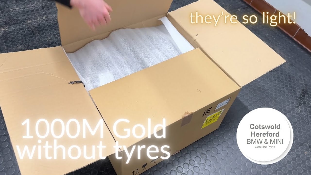 Genuine BMW M Performance Alloy Rims Wheels Style 1000M Gold Bronze Matt Unboxing