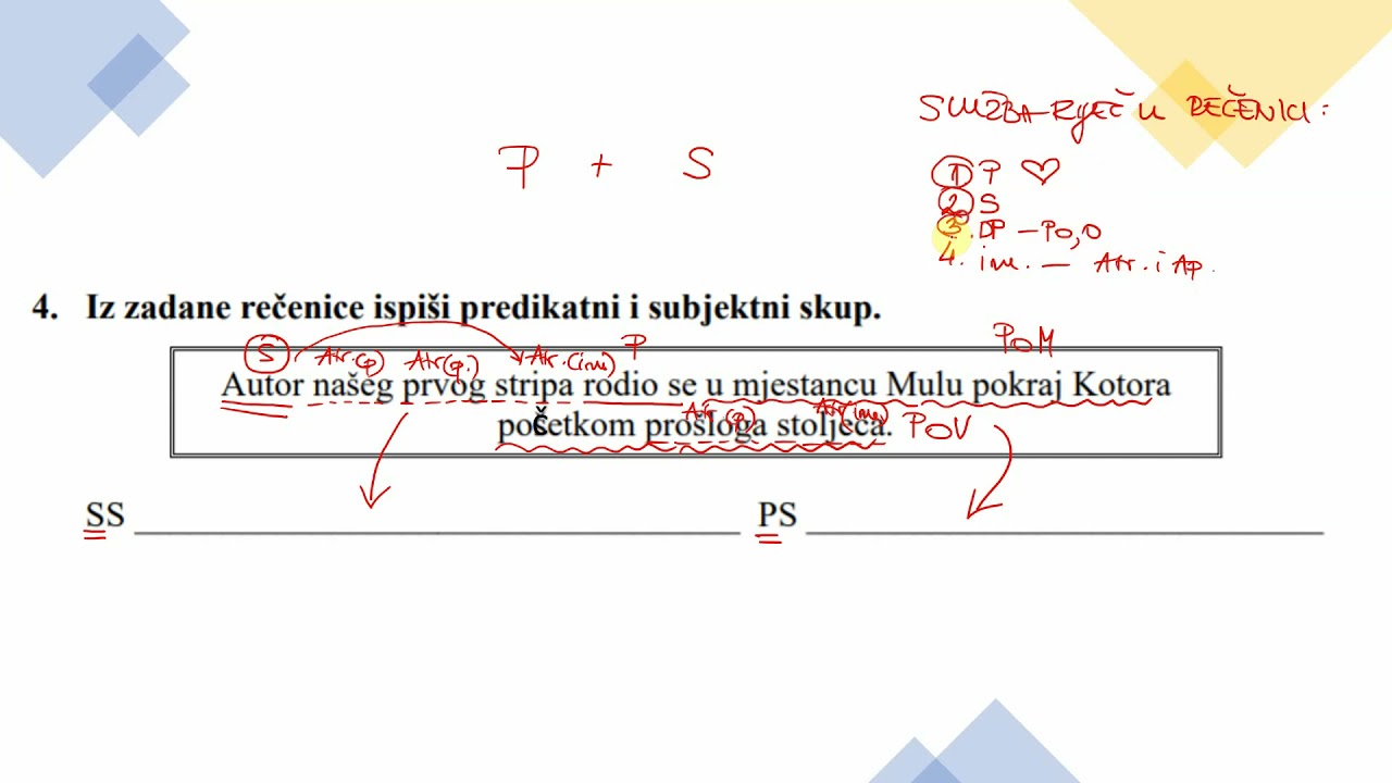 Služba riječi u rečenici (ponavljanje i vježba)