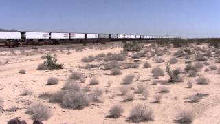 BNSF - Needles sub - Stack train at Danby