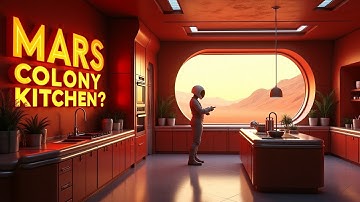 What If We Built a Mars Colony Kitchen? 3D Animation AI Video Mars Colonization & Space Exploration