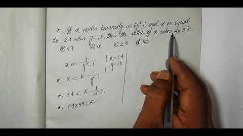 If x varies inversely as (y^2-1) and x is equal to 24 when y=10 , then the value of x when y=5 is