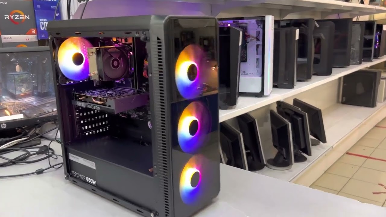 51000₽, i3 12100, 16Gb, ssd 512Gb, 550W, Radeon RX 6400 4Gb, Accord Jp-X