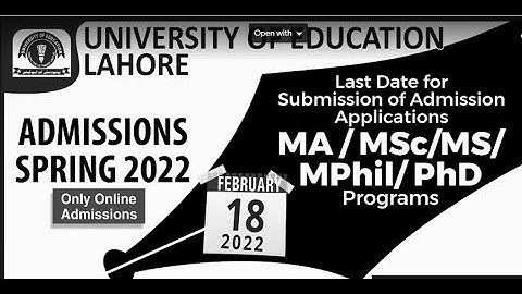 How to apply at University of Education Lahore | UE Admissions 2022 | UE Programs for All Campuses