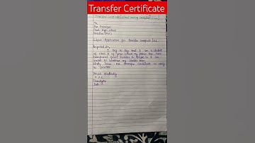 Transfer Certificate Application School leaving Certificate #english #Tc #transfercertificate