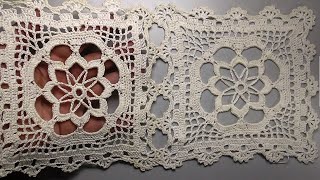 картинка: Crochet motif patterns for tablecloth  part 1 Мотив для скатерти  Часть1