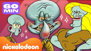 Spongebob | 60 MENIT Momen Terbaik Squidward! 🦑  | Nickelodeon Bahasa