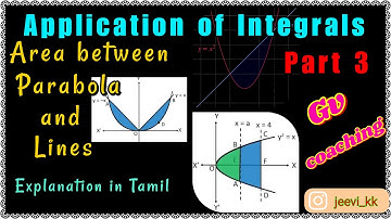 Area between Parabola and Lines (using integration) | Part 3 | Video 4| Explanation in Tamil | chp-8