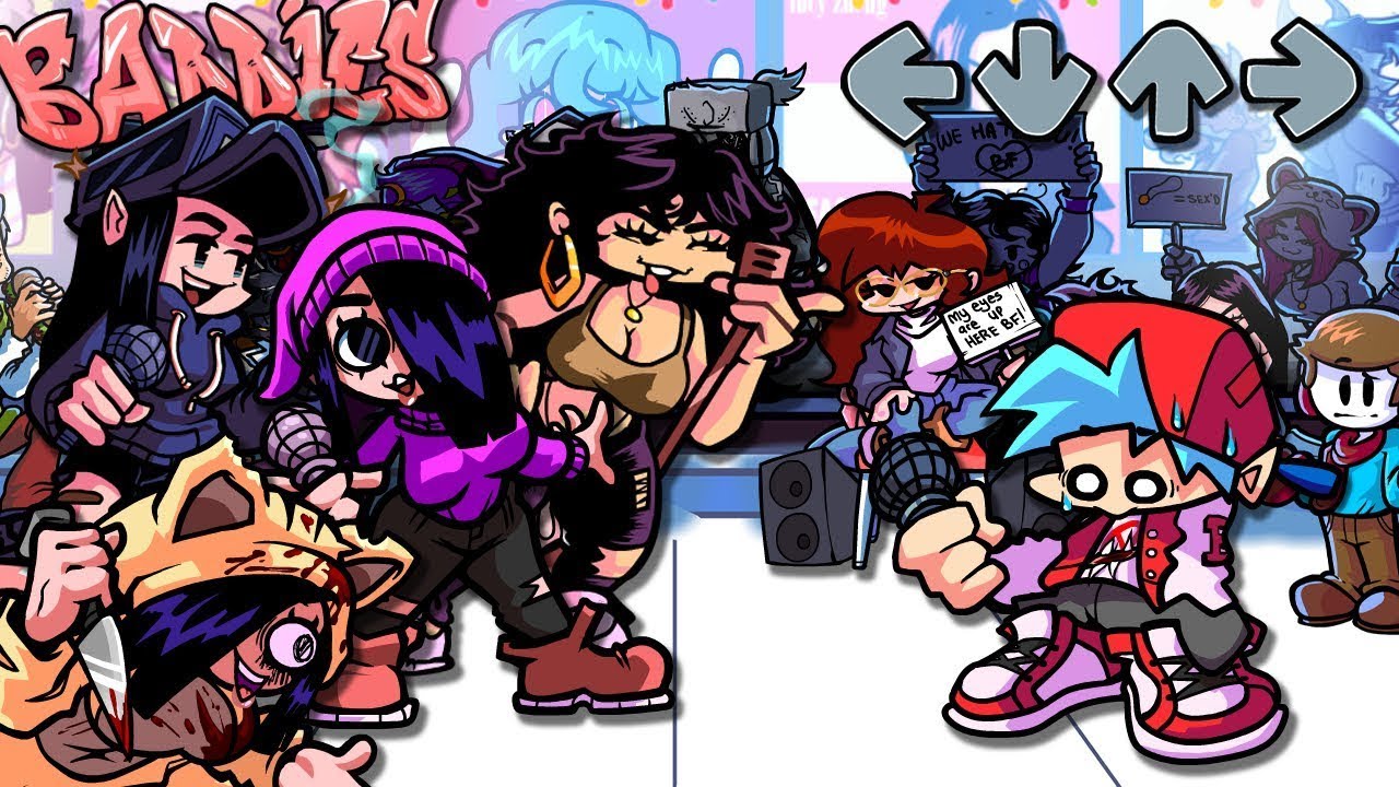 Friday Night Funkin' Baddies FULL WEEK + Cutscenes (FNF Mod/Vs Cassette Girl/Stalker/NekoFreak/Jazz)