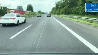 German Autobahn Highway Frankfurt to Fulda
