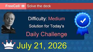 Microsoft Solitaire Collection: FreeCell - Medium - July 21, 2026 screenshot 4