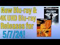New bluray  4k ubluray releases for may 7th 2024