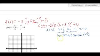 graphing quadratic in vertex form