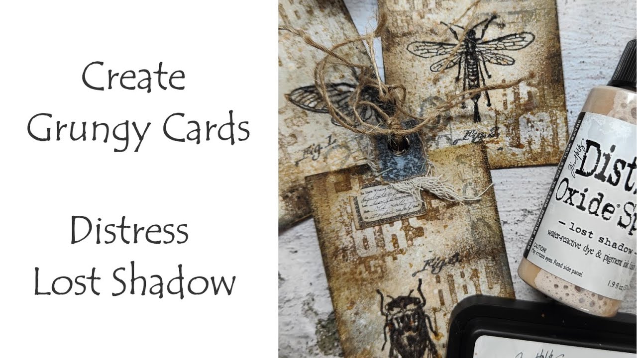 **GRUNGY MINI CARDS**TIM HOLTZ DISTRESS LOST SHADOW**