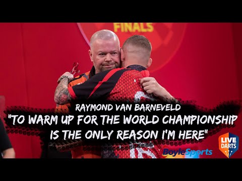 Raymond van Barneveld: “To warm up for the World Championship is the only reason I'm here”