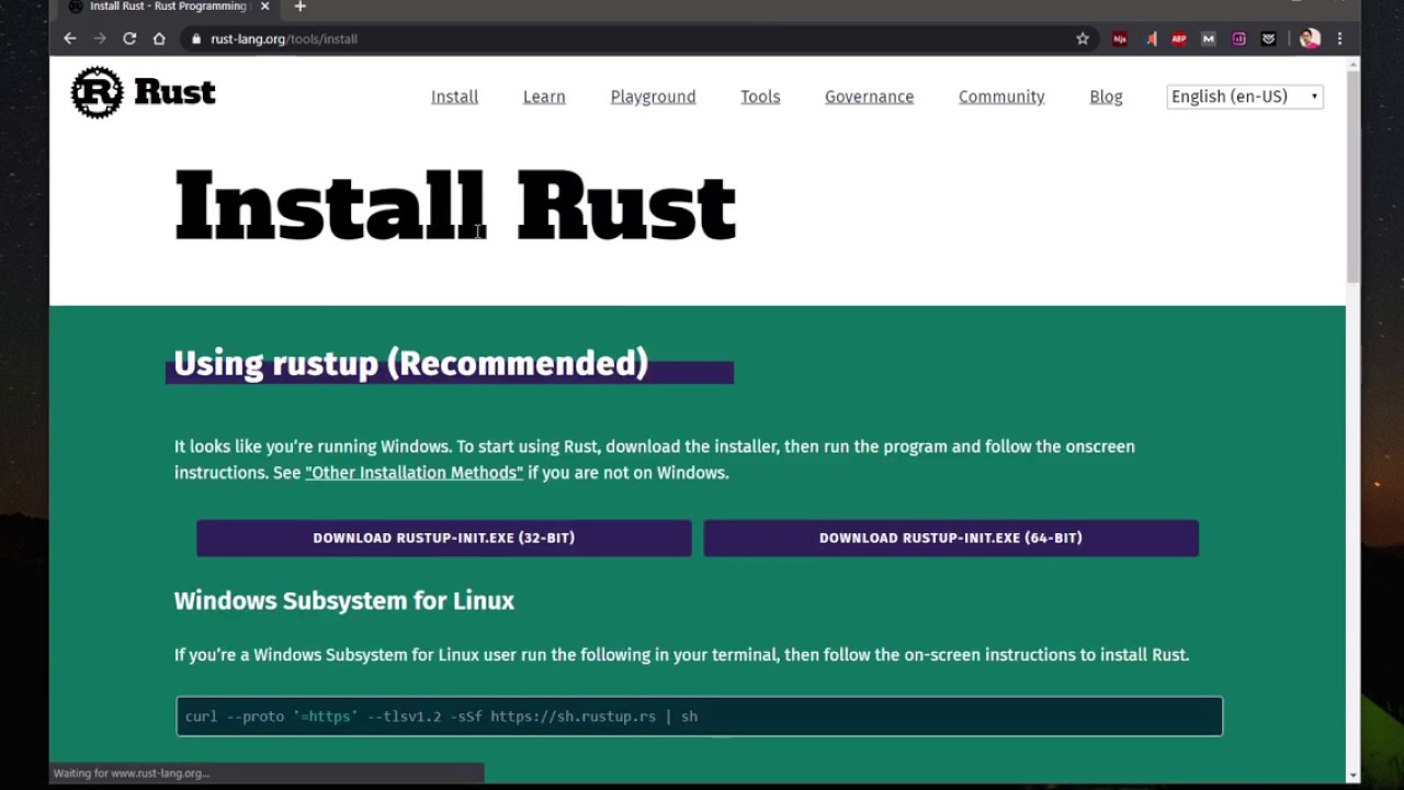 rust ดาวน์โหลด  Update  How to Download \u0026 Install Rust Lang on Windows 10/8/7