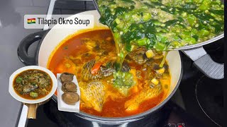 GHANAIAN TILAPIA OKRO SOUP | 🇬🇭 OKRO SOUP | RECIPE | STEP By STEP | Lovystouch