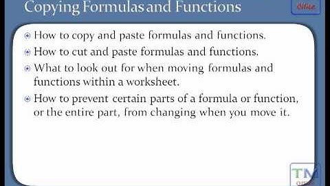 Absolute and Relative Cell References