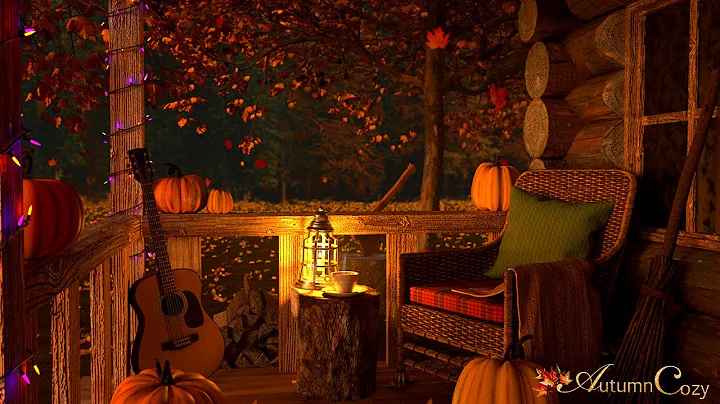 FALL PORCH AMBIENCE: Cozy Nighttime Autumn Sounds,...