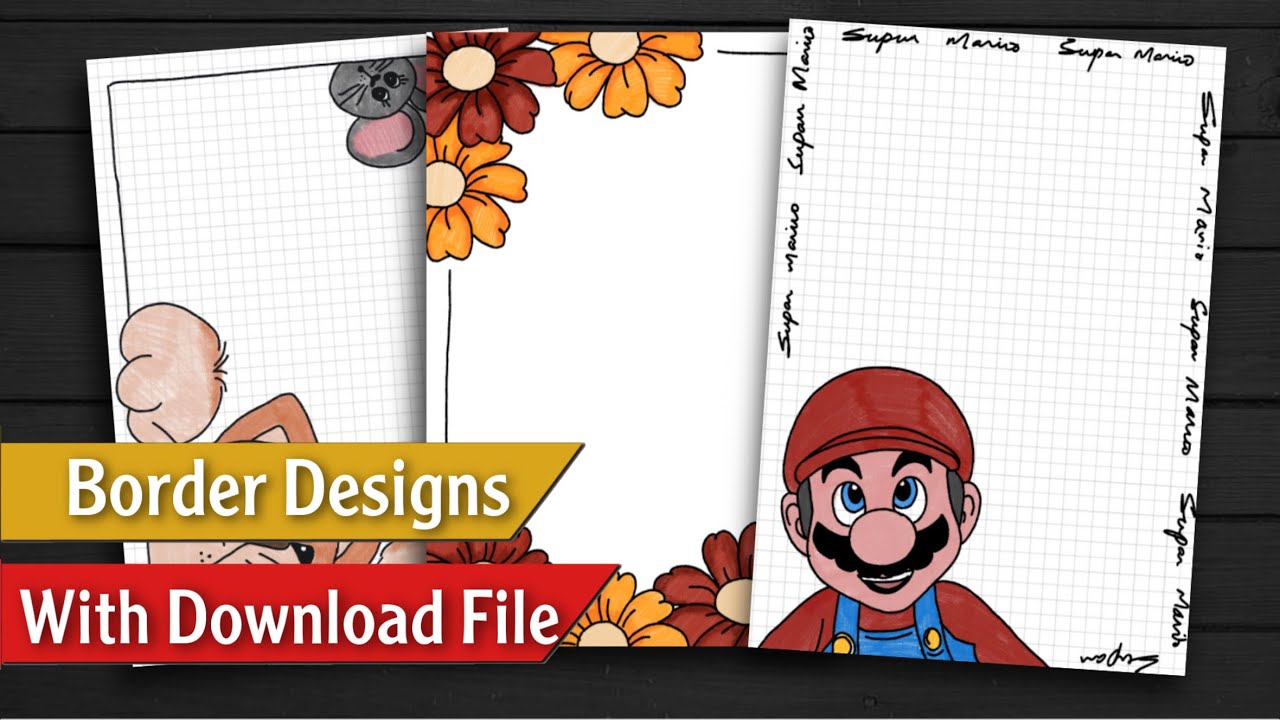 FREE! - Super Mario Page Borders, Super Mario Bros.