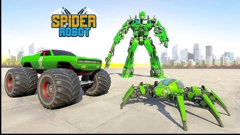 Monster Truck Robot Transformation || spider Robot Transform || LA LA GAMES