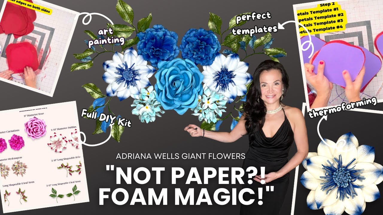 DIY Rose Flower Foam Wall Art Tutorial Craft an Enchanting Floral