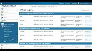 10 - Listing HOS Violations in MyGeotab - Hours of Service Geotab Tutorial for Admins