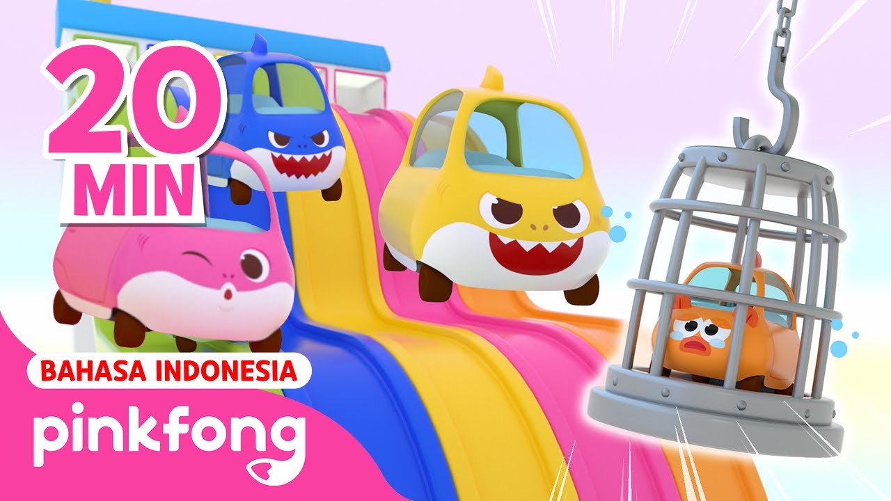Ayo menyelamatkan William Bareng Mobil Baby Shark | Kumpulan Lagu Mobil 3D | Pinkfong Indonesia
