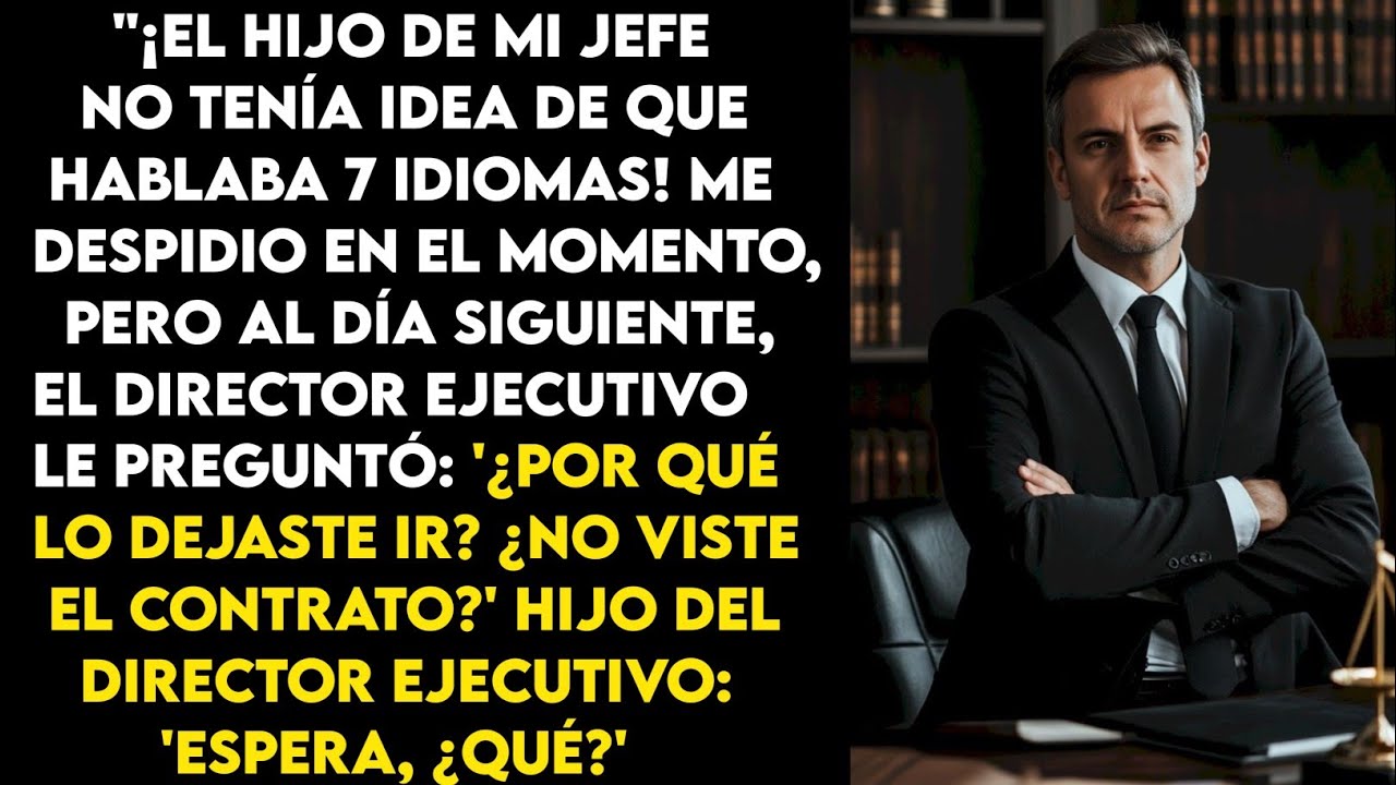 El hijo de mi jefe me despidió, pero mi jefe dijo: “¡Estamos en quiebra sin él!”