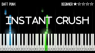Daft Punk - Instant Crush - EASY Piano Tutorial