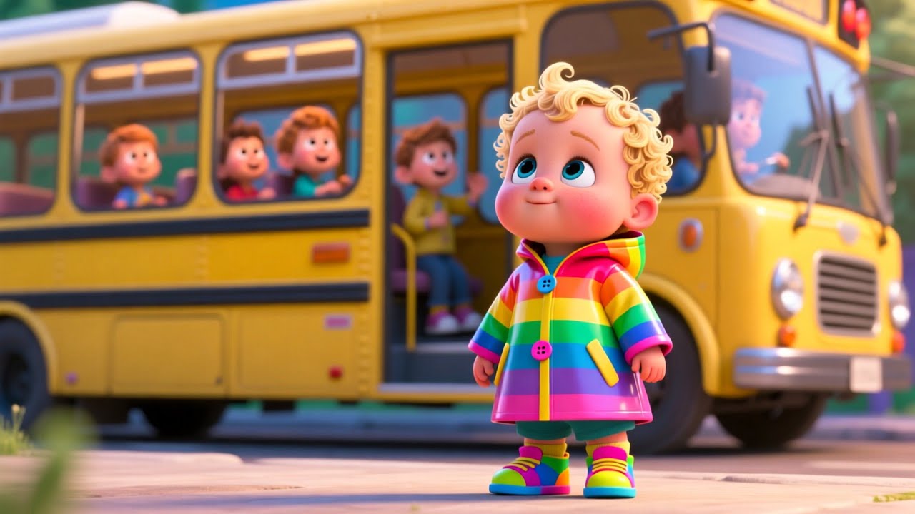 School Bus Stop And Baby 🚌🏫 | Kids Story for Toddlers | School Bus Learning Video