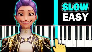 GOLDEN – Huntrix (K-Pop Demon Hunters) - SLOW EASY Piano tutorial