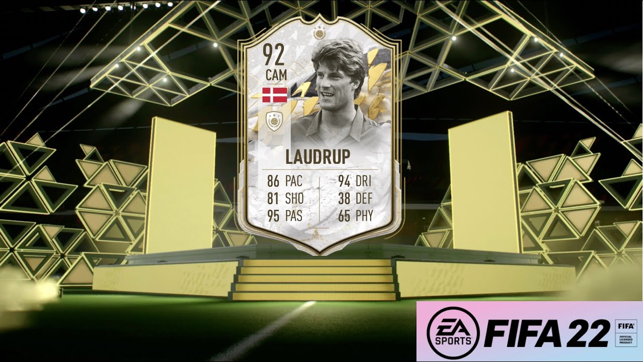 ICON MOMENTS LAUDRUP REVIEW | 92 ICON MOMENTS MICHAEL LAUDRUP PLAYER REVIEW FIFA 22 ULTIMATE TEAM