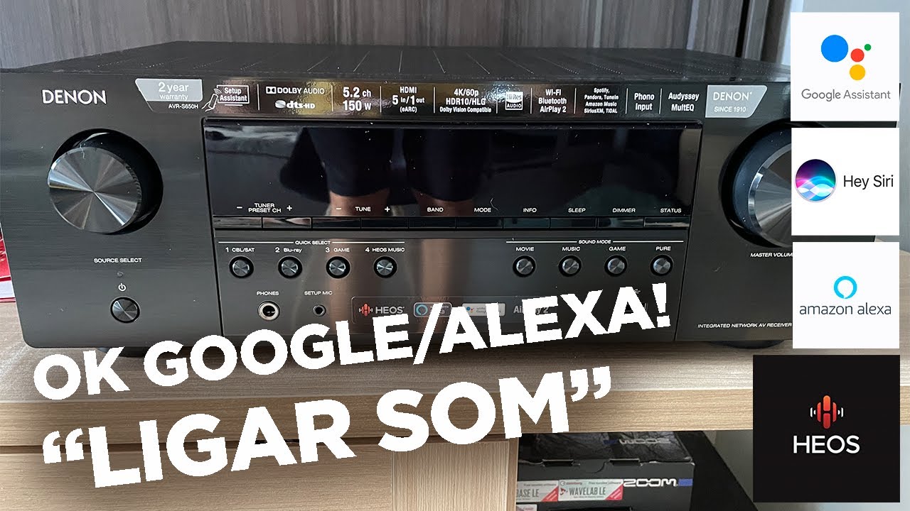 Como controlar por voz seu RECEIVER DENON AVR S650H usando o HEOS App