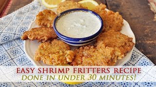 Shrimp Fritters with Homemade Yogurt Aioli  Tapas Recipe