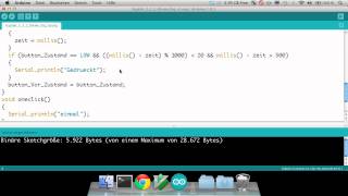 Arduino Tutorial: Kapitel 3.2.2:  'Die OneButton Library' - Ergänzung 'Ein HoldButton'