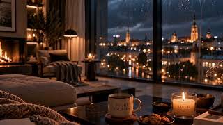 You Cancelled Everything Tonight | Cozy Apartment During Heavy Rain 🌧️🔥