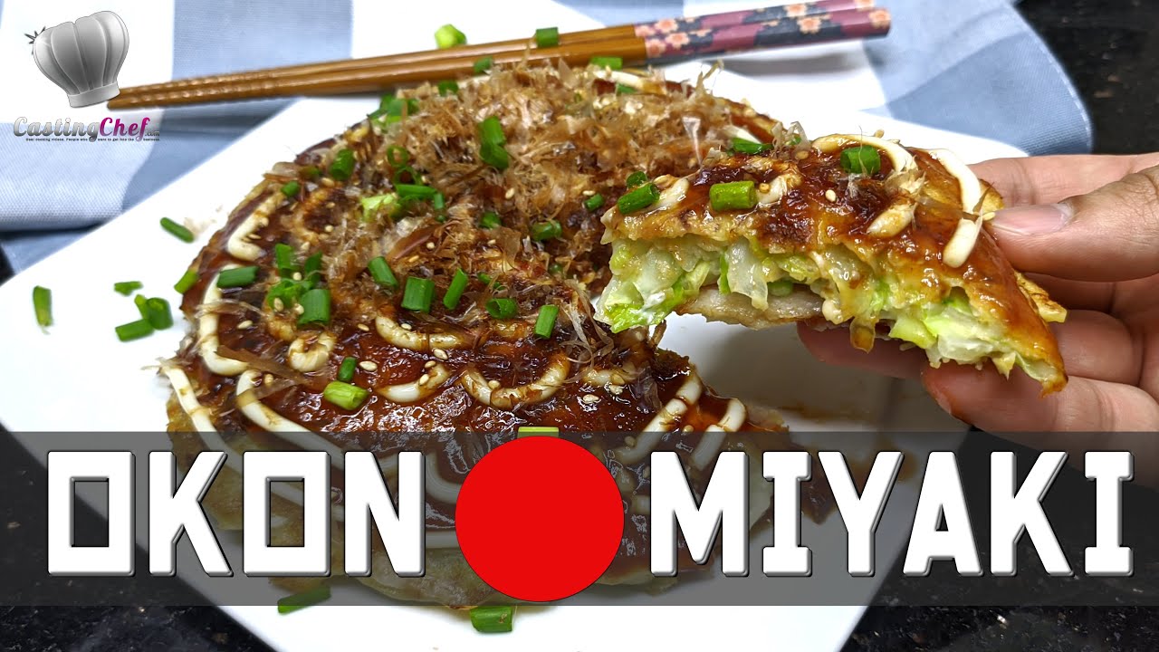 Osaka style okonomiyaki and homemade sauce recipe (Japanese streetfood