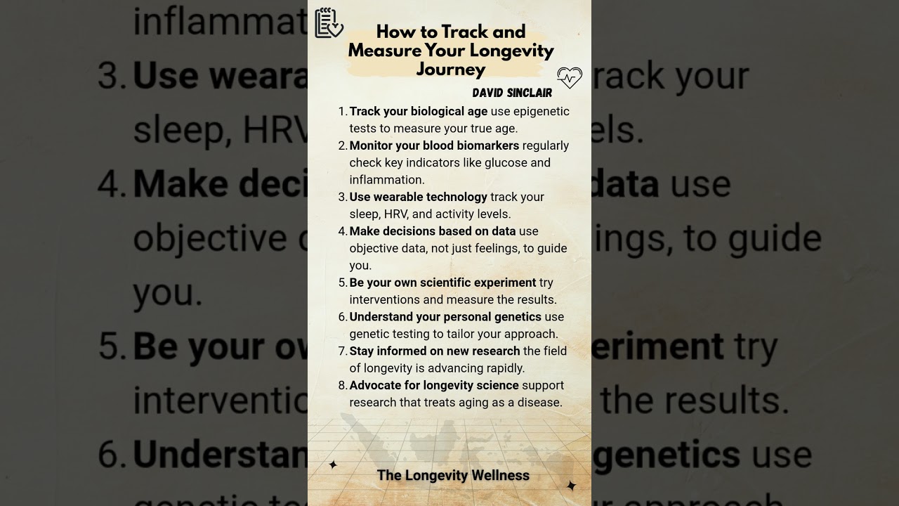 How to Track and Measure Your Longevity Journey David Sinclair