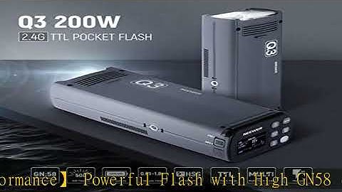 NEEWER Q3 200Ws 2.4G TTL Flash (2nd Version), 1/8000 HSS Strobe Light Photography Monolight with QP