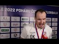 Ondřej Kašpárek po finále poháru 2022 (18. 1. 2022, SPA 4:6 VIT)