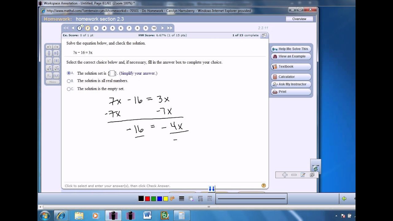 Sec 2.3 Problem 2 - YouTube