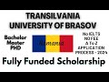 Transilvania university of brasov  complete application romania scholarships no ielts no fee 