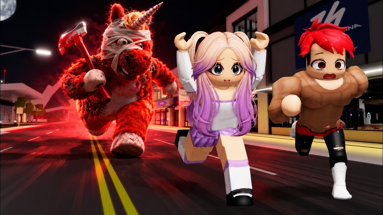 SOBREVIVIMOS al ATAQUE de BUDDY THE UNICORN en BROOKHAVEN con LYNA en ROBLOX