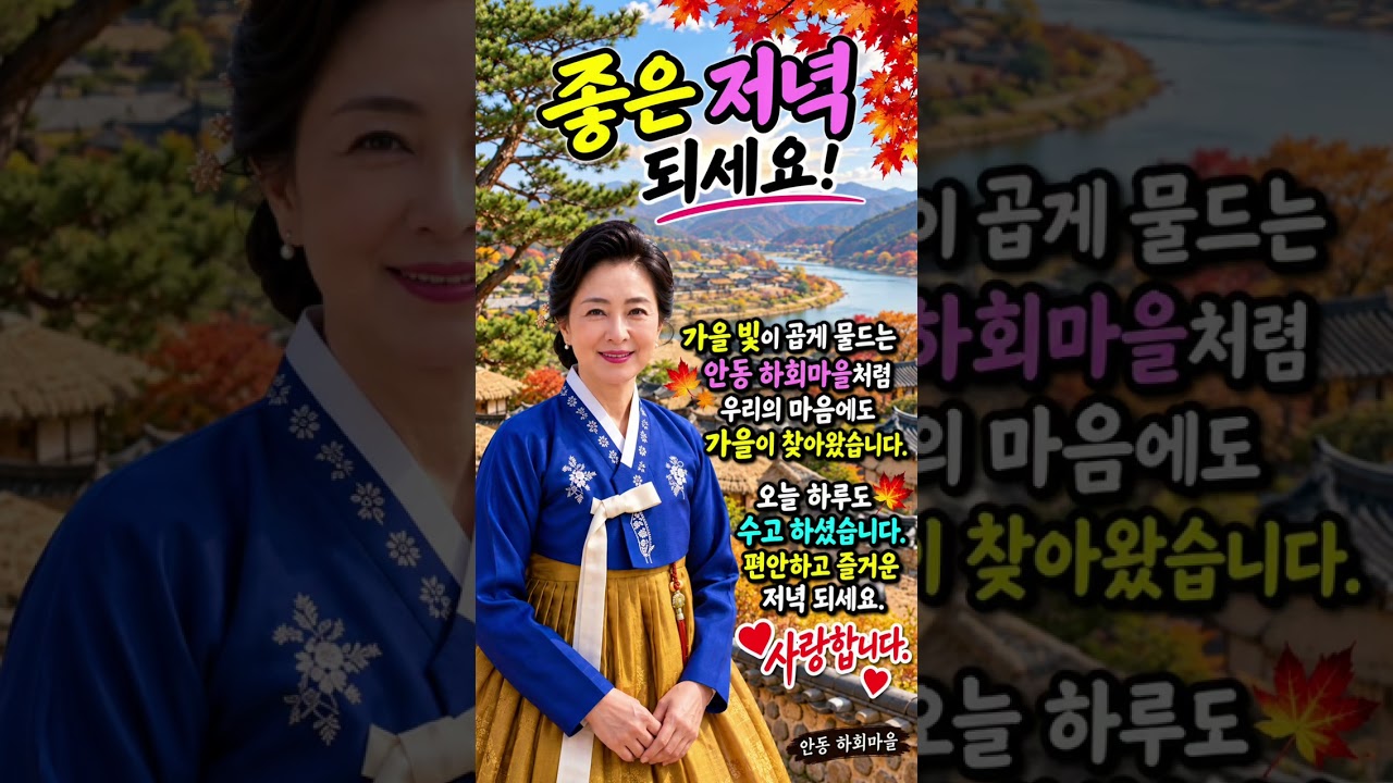 안동 하회마을 인사드립니다.