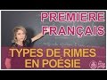 Posie et types de rimes  franais premire  les bons profs