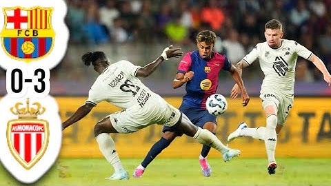 Barcelona vs Monaco 0-3 | All Goals And Highlights 2024