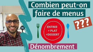 Combien de menus différents sur la carte d'un restaurant?