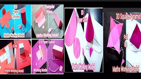 Maths working model 3D Shapes Working Model | Maths Pull Up 3D Shapes Project #3dshapes #mathstlm